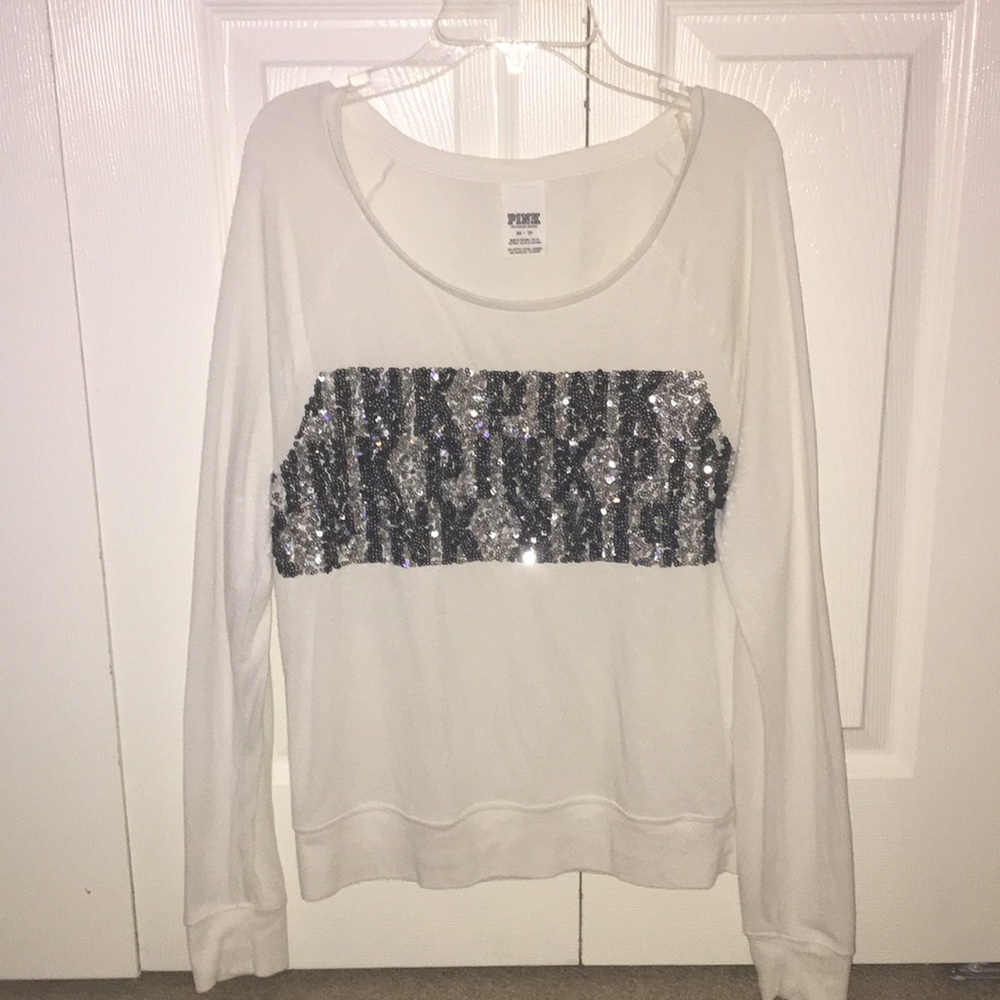 Victoria Secret PINK sequined long sleeve shirt